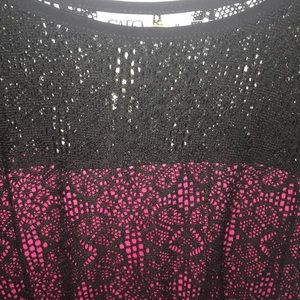 Pink and black dress!